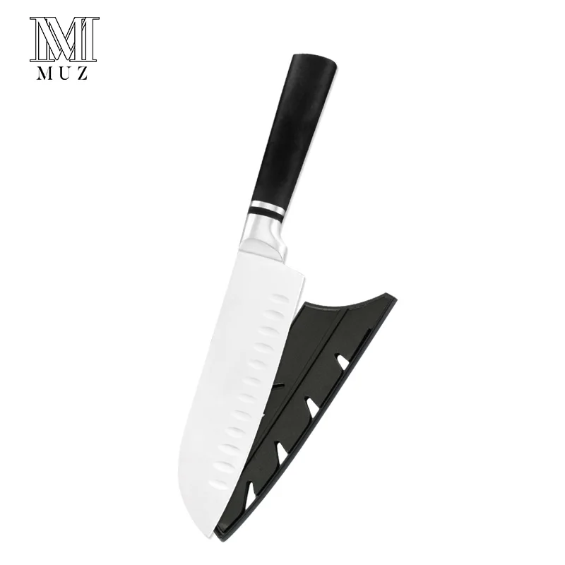 Новое поступление, кухонные ножи, нож из нержавеющей стали s, аксессуары для приготовления пищи, нож для очистки овощей, Santoku, набор ножей для нарезки хлеба, шеф-повара - Цвет: 7 inch Santoku Knife
