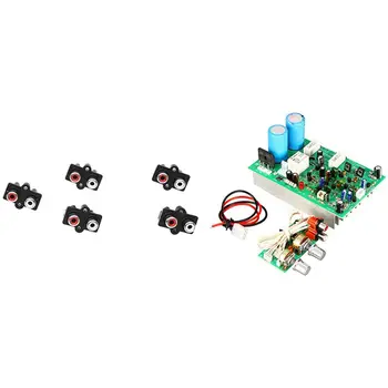 

5 Pcs 2 RCA Female Outlet AV Concentric Socket Connector & 1 Pcs 150W Bass Power Amplifier Board Power Amplifier