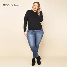 Весенний и летний стиль Европа и Америка Большой размер женский свитер сплошной цвет с капюшоном топы