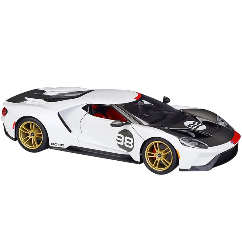 Carro modelo branco #98 diecast da edição do patrimônio de maisto ford gt  1:18|Carrinhos de brinquedo e de metal| - AliExpress