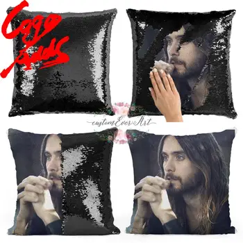 

Jared Leto sequin pillow | sequin Pillowcase | Two color pillow | gift for her | gift for him | pillow | magic pillow