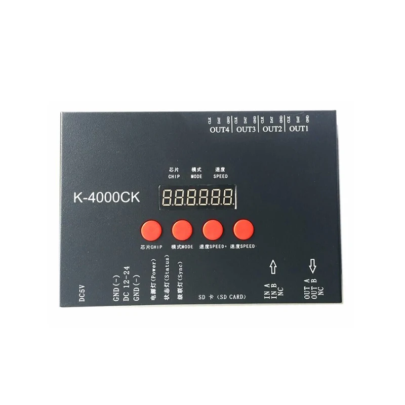 

K-4000CK (T-4000'upgraded version),LED pixel SD card controller;off-line;4096 pixels controlled;SPI signal output;