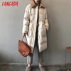 Tangada Women Fur Collar Oversize Long Parkas Thick 2022 Winter Long Sleeve Pockets Female Warm Overcoat ASF75 ► Photo 3/5