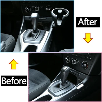 

Parts Steering Wheel Decor Trim + Shift Knob Cover Black Decoration Car