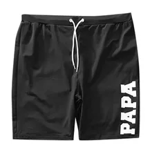 Мужской Одноцветный семейный купальник бикини с надписью, купальный костюм, пляжные шорты, костюм, пляжная одежда