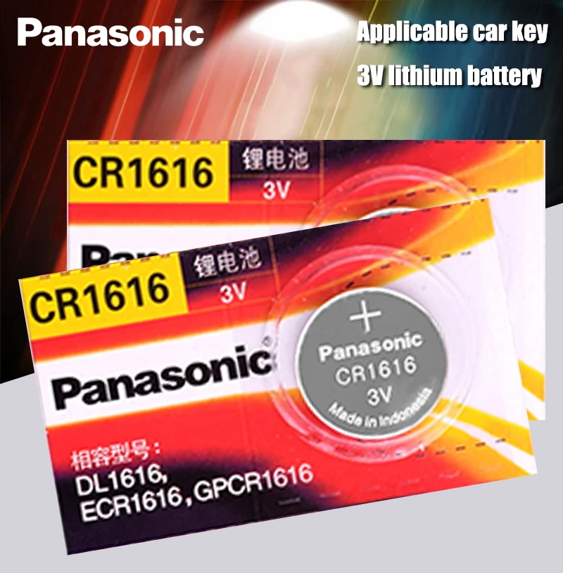 CR1616 2 шт. кнопочные батареи Panasonic 100% оригинальный cr 1616 3V литиевая батарея DL1616 ECR1616
