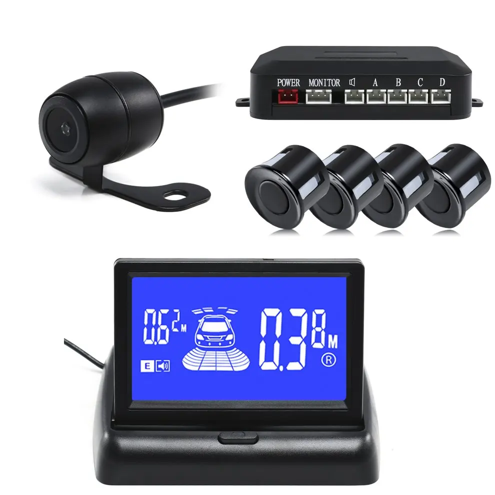 

3 In1 Reverse Parking Sensor Security Alarm System,Car Electronic 24V Bus Camera+3.5inch TFT LCD MONITOR+4 Parking Sensors