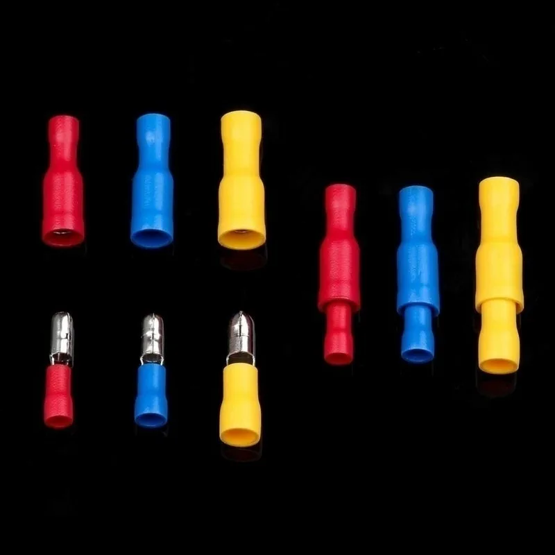 280/480/1200pcs Insulated Cable Connector Electrical Wire Assorted Crimp Spade Butt Ring Fork Set Ring Lugs Rolled Terminals Kit