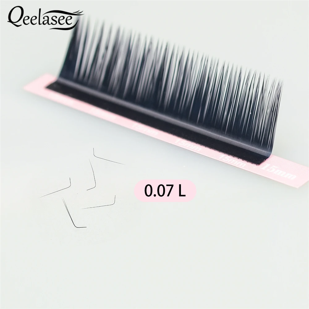 Qeelasee L/L+/LC/LD curl накладные ресницы для наращивания норки черный материал 8-15 мм смешанный лоток L локон накладные ресницы