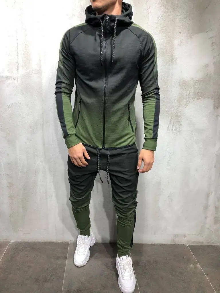 Sweat Suits Clothing Casual Summer Tracksuits Stand Collars Streetwar Tops Mens Button Sport suit 2 piece Men's suit