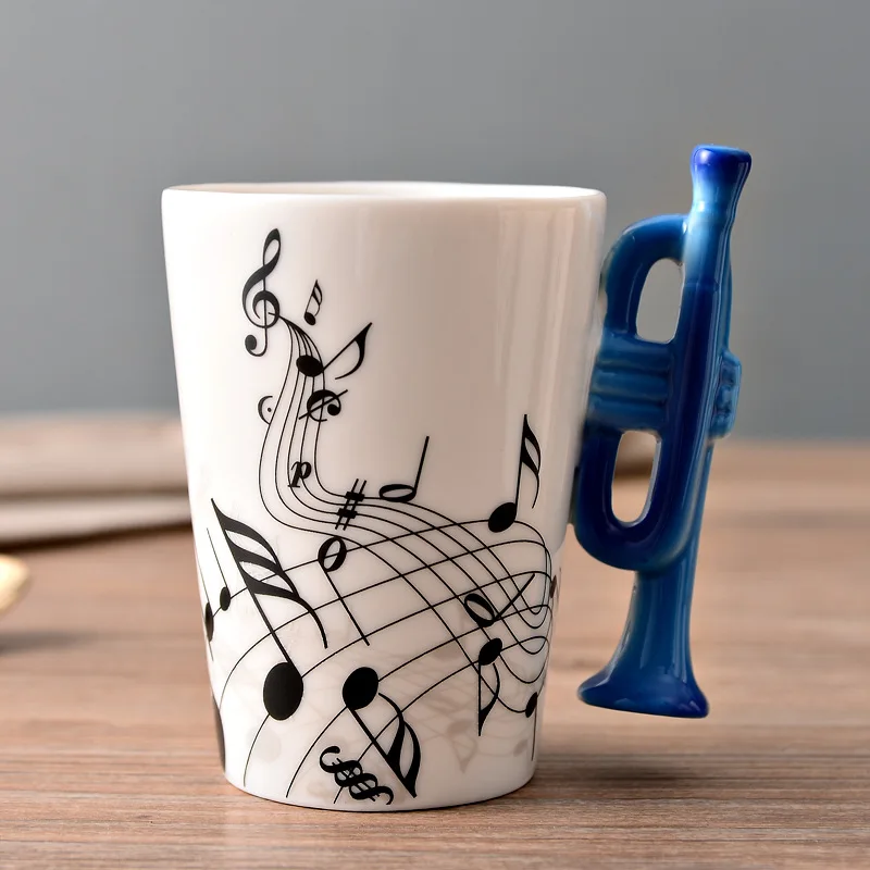 

Ceramic Music Mug Electric Guitar Instrument Water Cup Creative Coffee Tea Milk Cup with Handle Coffee Mug Novelty Gifts