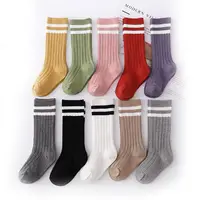 1-9 Years Kids Boys Toddlers Girls Socks Knee High Long Soft Cotton Baby Socks Stripped Children Socks School Clothes 1