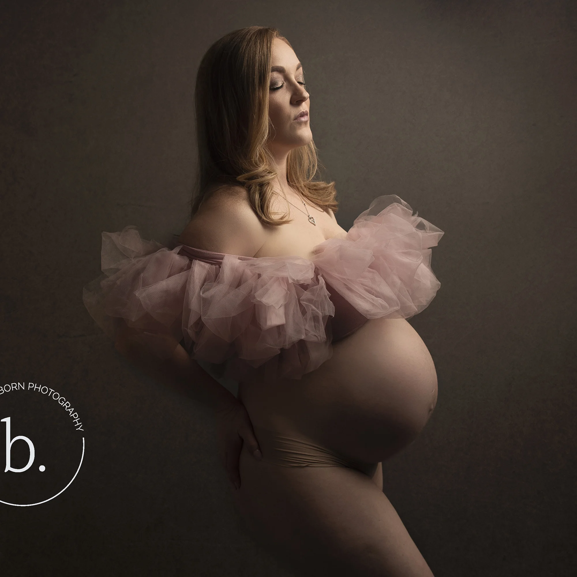 Photo Stretch Tulle Floral Crop Top Maternity Short Blouse Pregnant Cotton Boob Tube for Women Photography Prop Baby Shower Gift