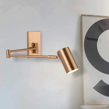 

Retractable Rocker Folding Bedside Wall Lamp Simple Creative Personality Hotel Room Bedroom Study LED Reading Wall Lamp