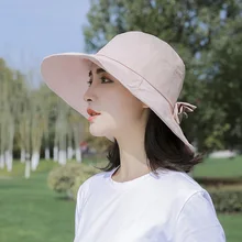 Летняя модная женская Солнцезащитная Шляпка женская шапка складные Хлопковые женские широкие соломенные шляпы для отдыха на открытом воздухе пляжные шляпы Защита от солнца