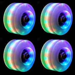 Wheels Luminous 4pcs LED Double-row Roller Skates Wheel Roller Skates Flashing for Inline Skates for Adults Kids Roller