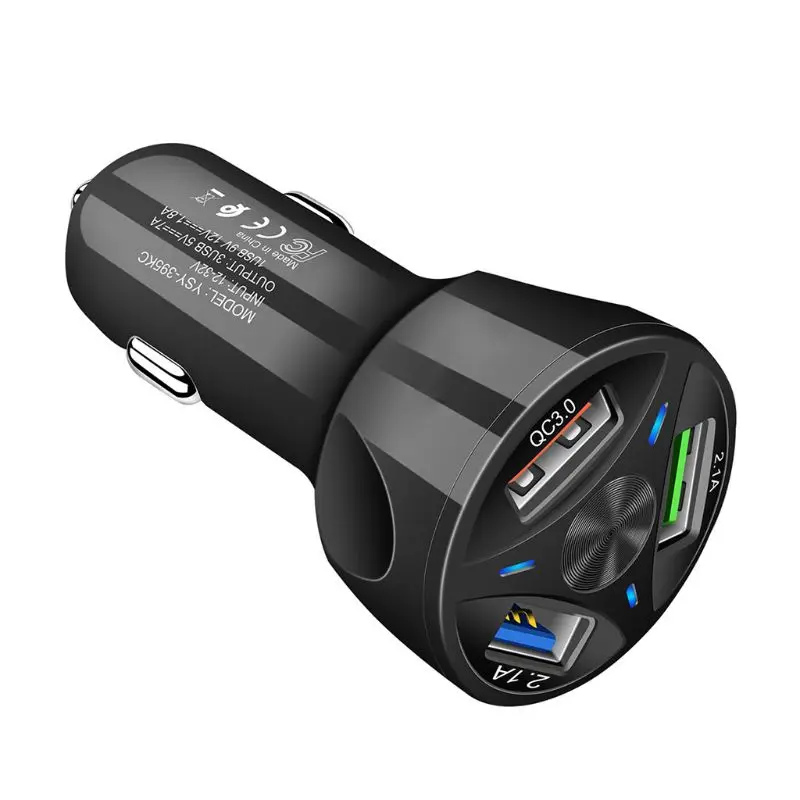 Автомобильное быстрое зарядное устройство QC 3 0 автомобильное с портами USB