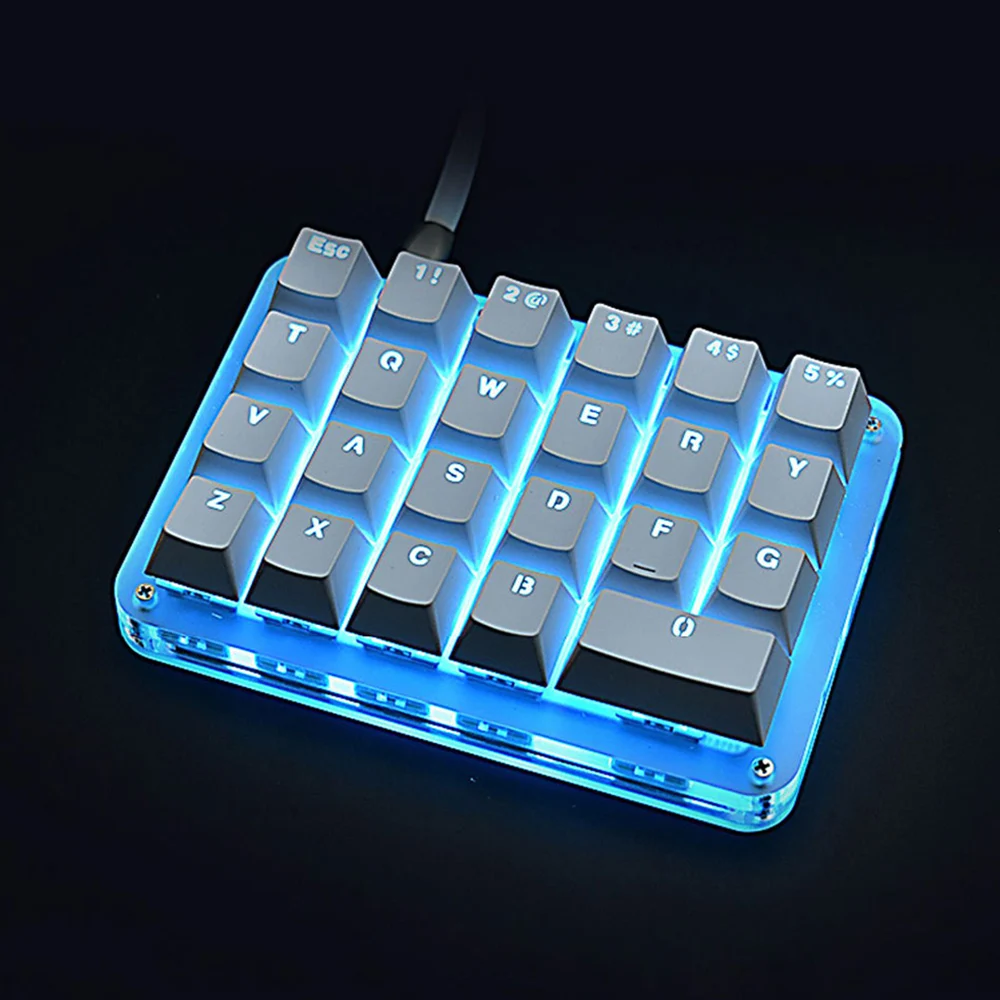 

23 Keys One Hand Use Mechanical Keyboard For Gaming Drawing USB RGB Custom Macro Programming Keyboard Windows