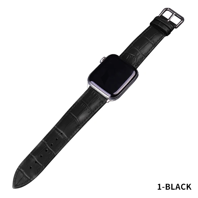 Real Leather Strap for Apple watch 76 se 44MM 40MM Business Band Watchband Bracelets Smart iWatch Series 543 42MM 38MM 45mm 41mm Texture black