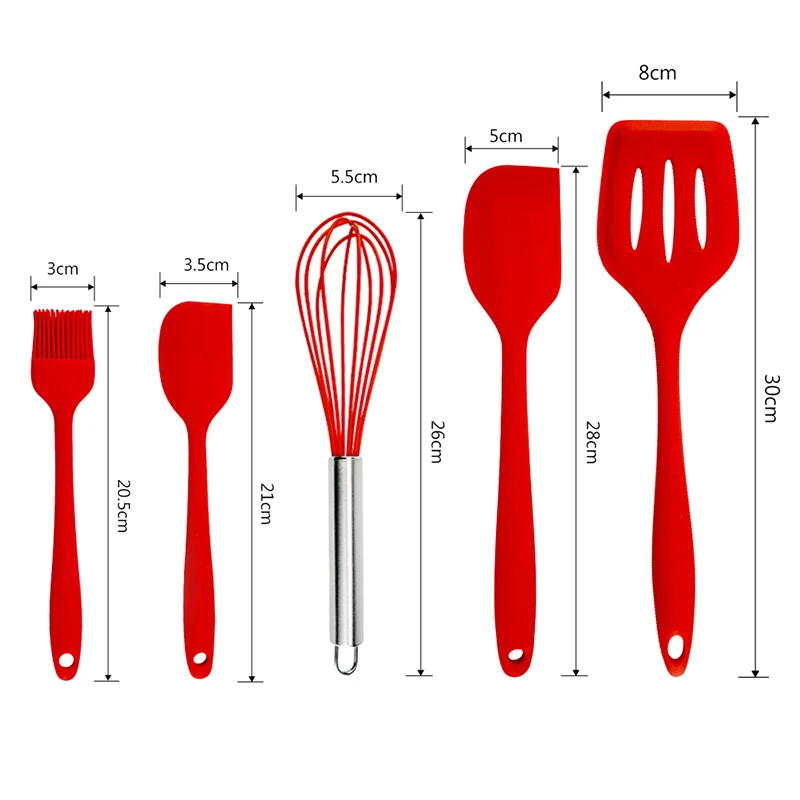 5pcs-10pcs-Cooking-Tools-Silicone-Kitchen-Utensils-Spatula-Spoon-Tongs-Ladle-Spaghetti-Server-Slotted-Turner-Kitchen(3)