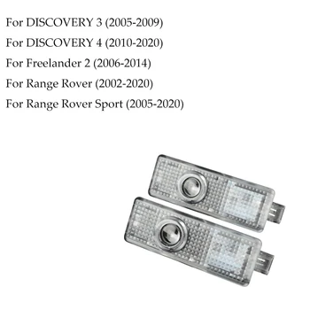 

2pcs Car Door Logo Projector For Land Rover DISCOVERY 3 4 Freelander Range Rover Shadow LED Car Welcome Light Outer Accessories