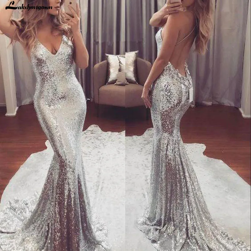 Сексуальные розовые расшитые блестками вечерние платья X-Back в стиле Русалочки без спины платье длинное золотистое вечернее платье vestido sirena