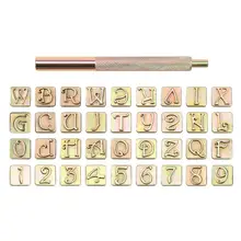 36 pièces Durable Alphabet timbres ensemble artisanat bricolage Art en acier au carbone marque clairement bois cuir argent poinçon timbre outils en métal(China)