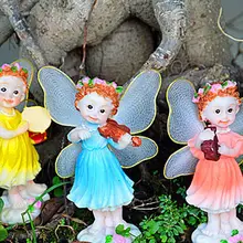 Набор из 4 миниатюрных садовых Феи для украшения сада 72XF