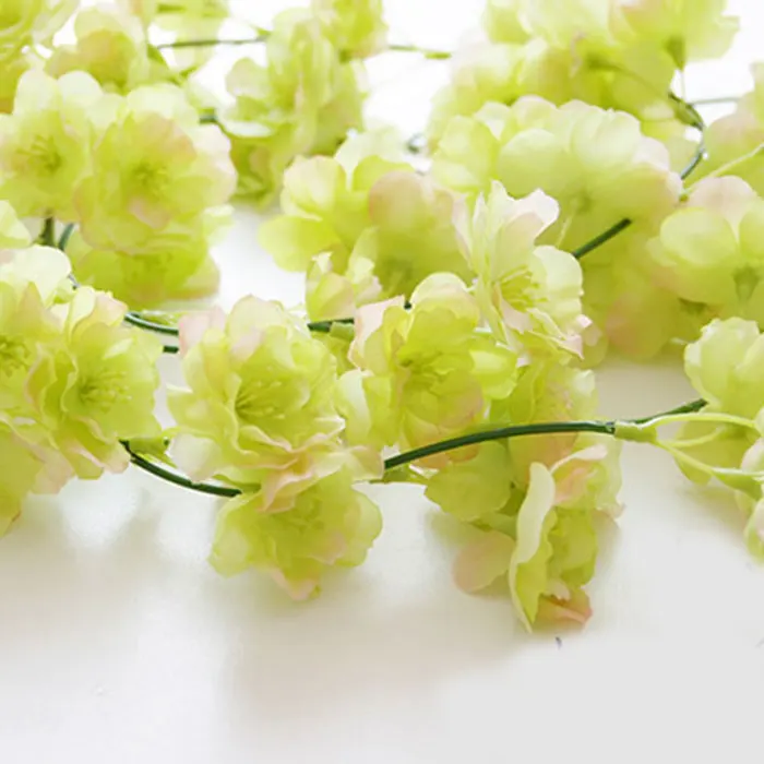 1pcs Artificial Cherry Blossom Vines 2M Hanging Silk Flowers Garland for Wedding AC889