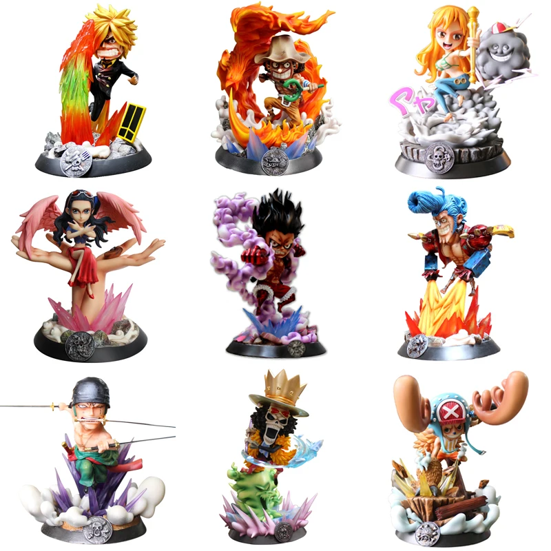 

9 Styles Anime One Piece GK PT Luffy Sanji Nami Zoro Chopper Usopp Robin PVC Action Figure Collectible Model Christmas Gift Toy