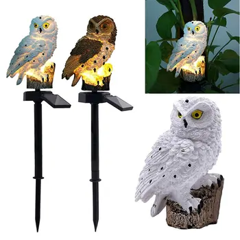 

Owl Solar Light With Solar LED Panel Fake Owl Waterproof Solar Garden Lights Owl Ornament Animal Bird Outdoor Lamps