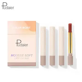 

Pudaier 4Colors Portable Silky Lipstick Set Matte Soft Mist Moisturizing Long Lasting Non-drying Liquid Lipstick DropshipTSLM1