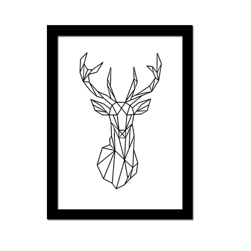 

Because of Nordic Fresh Lines Elk Innovation DIY Oil Painting Creative Hanging Painting Frameless Decorative Painting CP106