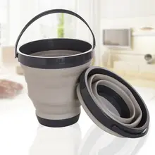 Портативное Силиконовое складное ведро для кухни, лагеря, сада, водонагреватель 10-15л