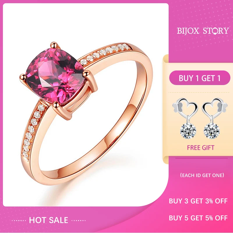 BIJOX STORY Classic 925 Sterling Silver Ring with Oval shape Ruby Gemstone Fine jewelry Adjustable Rings for Women Wedding Party BIJOX STORY Classic 925 Sterling Silver Ring with Oval shape Ruby Gemstone Fine jewelry Adjustable Rings for Women Wedding Party