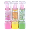 1PCS Colorful Eraser Lipstick Ice Cream Shape Students Gift School Office Supplies for Pencil Rotary Rubber Stationery Kids