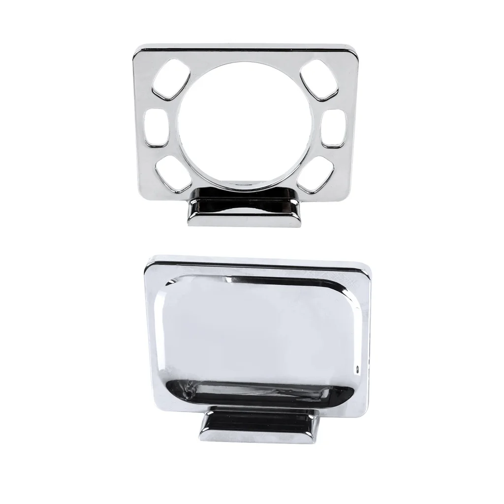 Bathroom Accessory Set Toothbrush Holder and Soap Dish - Wall Mounted -- Chrome Plated Finish, All Metal Construction