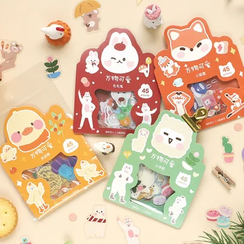 

45 pcs/lot Cute Stickers Set Girly Kawaii Decorative Scrapbooking bullet journal Album Stationery Sticker aesthetic Stick Label
