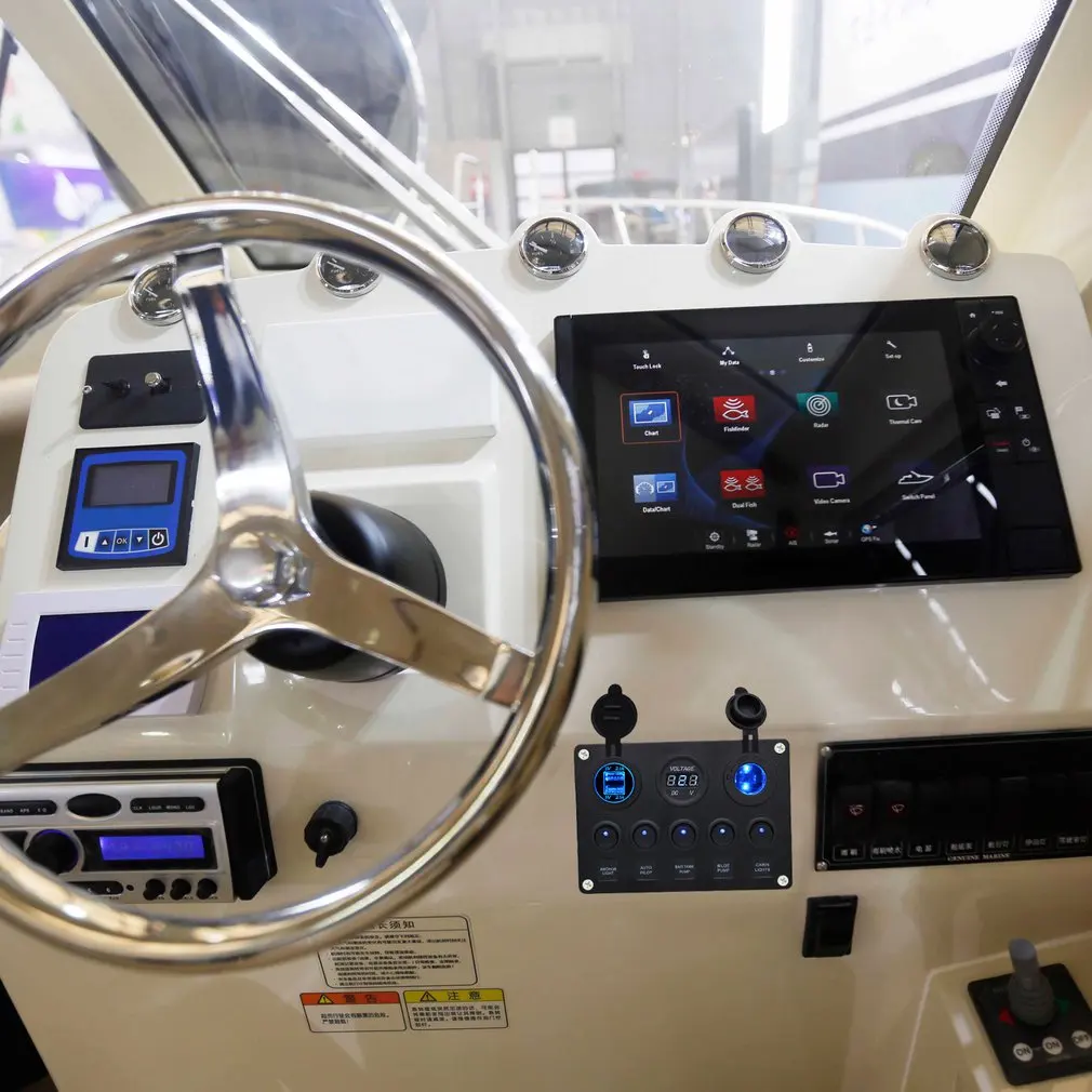 Круглый светильник для яхты автомобиля переключатель + сигаретный er Seat двойной Usb