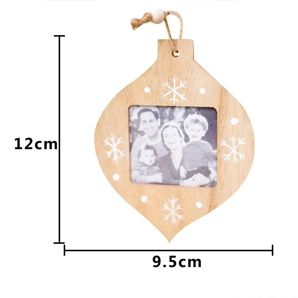 Innovative Christmas Decorations Christmas DIY Wooden Photo Frame Pendant Christmas Ornaments