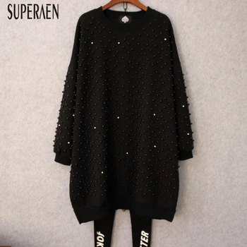 

SuperAen 2020 New Spring and Autumn Women's T-shirt Cotton Wild Casual Ladies T Shirts Long-sleeved Fashion Women Clothing