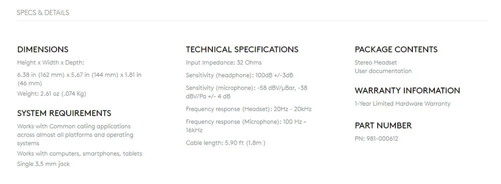 Оригинальные стереонаушники logitech H111 с несколькими устройствами для почти платформы и работы