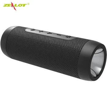 

Zealot S22 Portable Bluetooth Speaker with Radio Flashlight Wireless Speaker Boombox Soundbar+Power Bank, support TF card