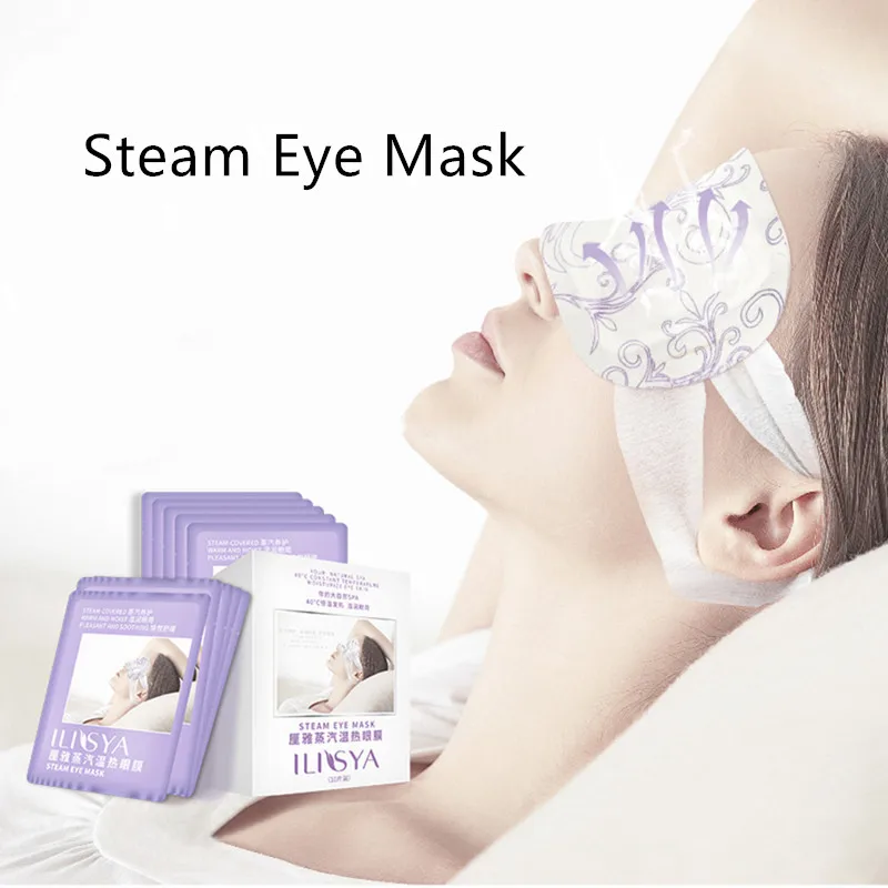 Ilisya-Steam Eye Mask Warm Eye Patch Dark Circle Remover Relieve Fatigue for Travel Sleep Relax-10pcs