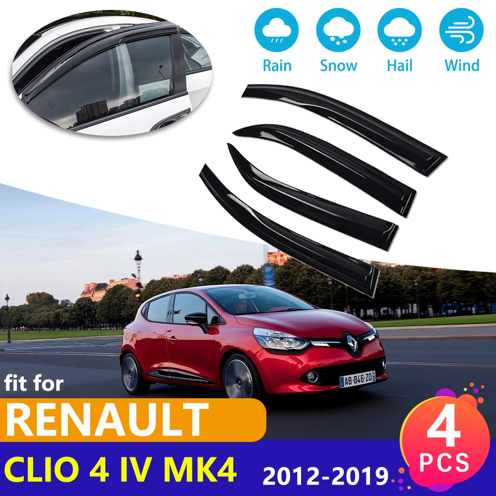4 шт. защитный козырек для Renault Clio IV MK4 Lutecia 2012 ~ 2019 | Автомобили и мотоциклы