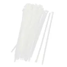 100 шт 1" длина УФ устойчивый Белый Нейлоновый кабель на молнии проволочный галстук