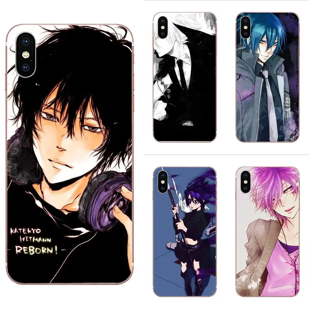Защитный чехол из ТПУ kateario Hitman Reborn Cartoon для Apple iPhone 4 5 5C 4S SE 6 6S 7 8 Plus X XS Max XR |
