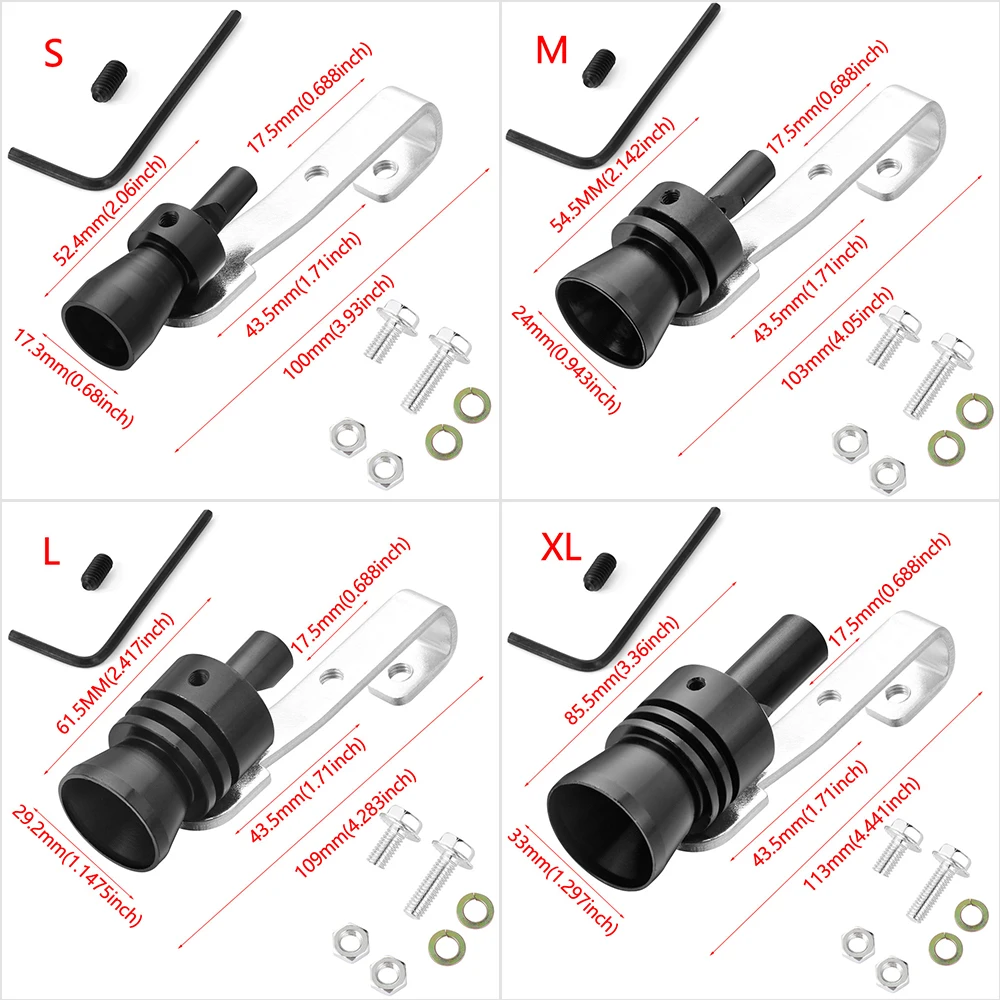Car Turbo Exhaust Pipe Oversized Roar Maker Sound Whistle Simulator Muffler Pipe Whistle Auto Replacement Parts 1PC automobile turbine whistle