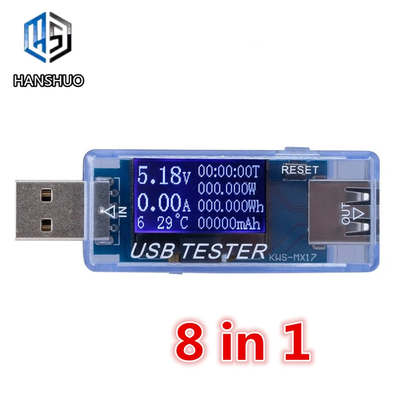 8 в 1 QC2.0 3 0 4 30 электрическая мощность USB тестер напряжения измеритель тока монитор