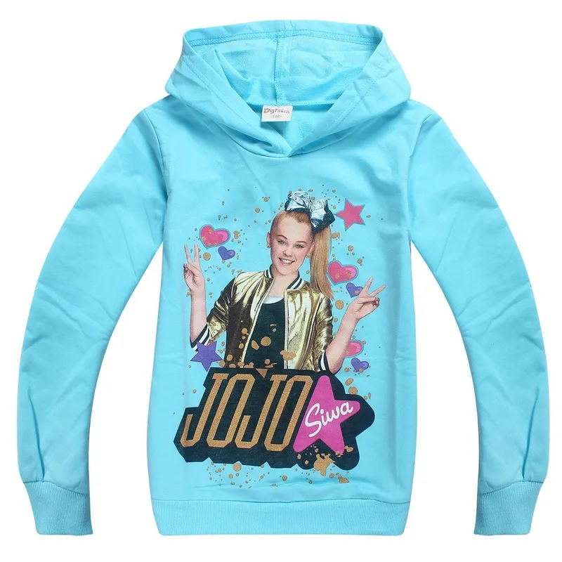 Хлопковая толстовка с длинным рукавом для девочек JOJO Siwa куртка свитшоты топы на